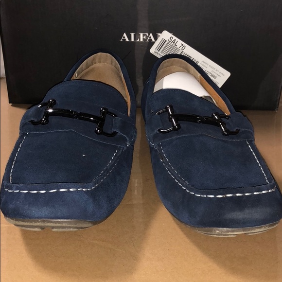 alfani men's james suede driver with bit